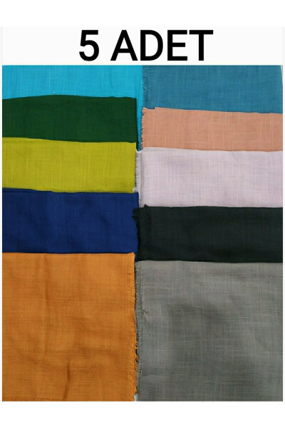 HEDİYELİK Pamuklu Yazma Eşarp (5 ADET) - Umre Hac Kına Düğün Cenaze için TOPLU HEDİYE - ZEYNOÇEYIZ