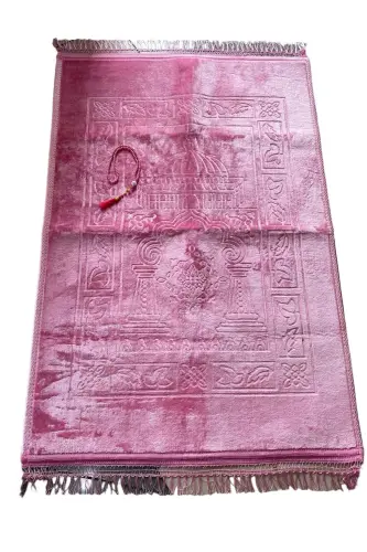 Hediyelik Peluş Seccade ve Tesbih-Pembe 