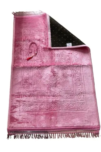 Hediyelik Peluş Seccade ve Tesbih-Pembe - 2