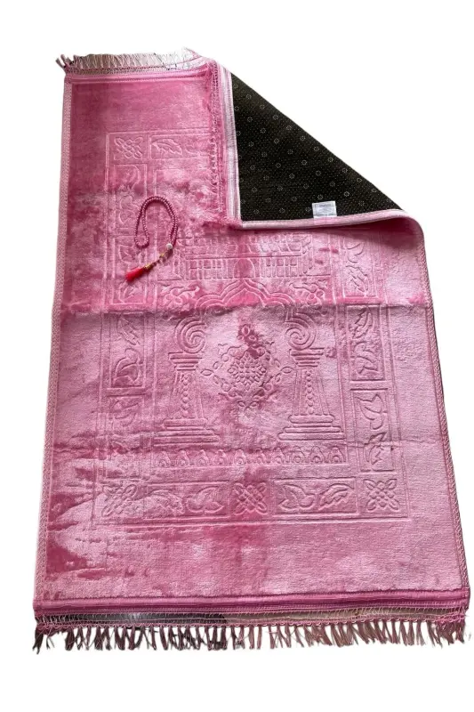 Hediyelik Peluş Seccade ve Tesbih-Pembe - 2