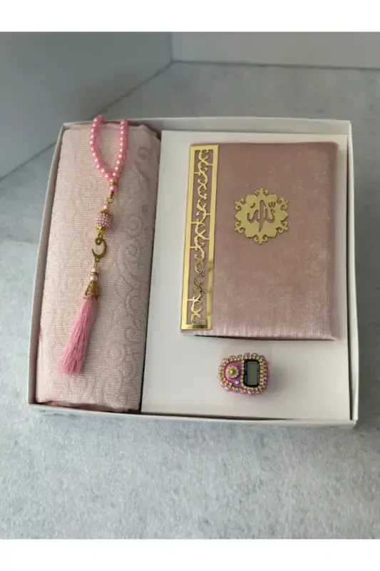 hediyelik seccade seti-pembe - 1