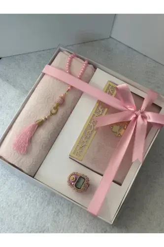 hediyelik seccade seti-pembe - 5