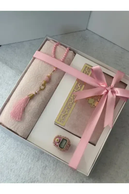 hediyelik seccade seti-pembe - 5