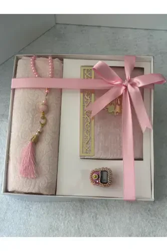 hediyelik seccade seti-pembe - 6