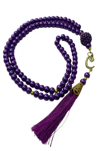 Hediyelik Taşlı Zikirmatik Ve Tesbih Seti Kutulu-mor - MEDIPEK (1)