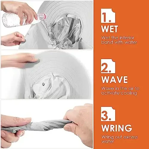 HEEHIPOO Mens Women Fishing Hat UPF 50+ Wide Brim Sun Hat with Face Cover & Neck Flap - 2