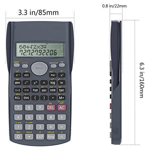 Helect 2-Line Engineering Scientific Calculator, Suitable for School and Business (Black) - Helect (1)