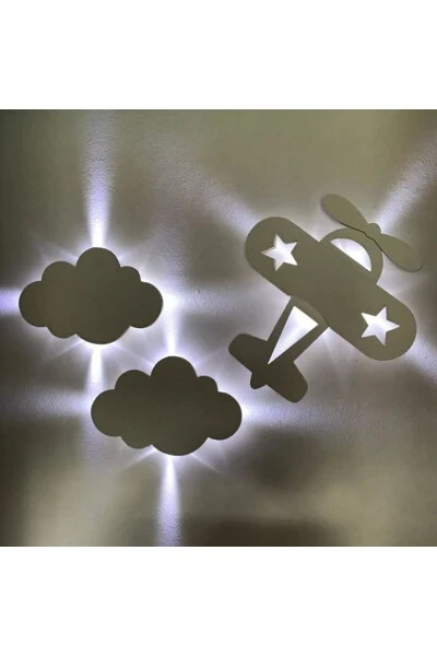 Helicopter Cloud Set Baby Room Children's Room Lighting Decor - WINDLY CONCEPT