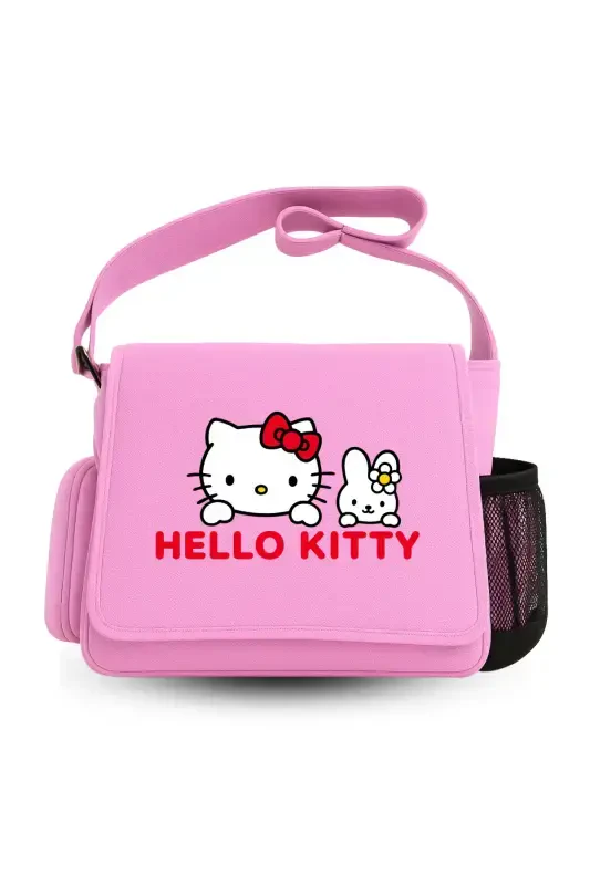 Hello Kitty bosma unisex qora pochta sumkasi-pushti - 2