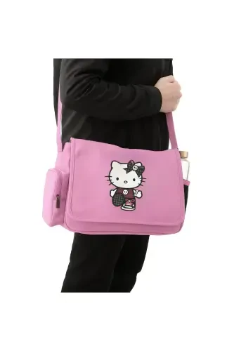 Hello Kitty Goth Bosma Unisex Yashil Pochta Sumkasi-Pushti - TOUM (1)