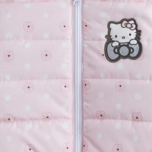 Hello Kitty Sanrio Girls Hooded Puffer Jacket with Ears for Toddler and Big Kids - 4