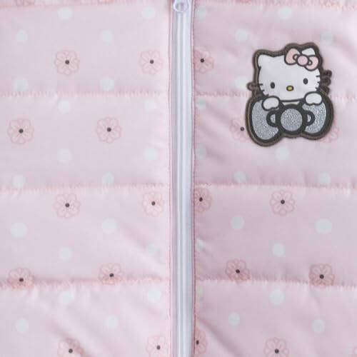 Hello Kitty Sanrio Girls Kulaklı Çocuk ve Büyük Çocuklar İçin Kapüşonlu Puffer Mont - 4