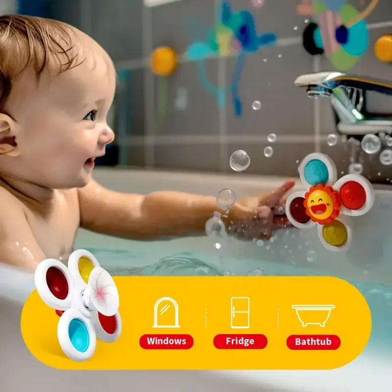 Hely Cancy Infant Bath Toys for 18 Months - No Hole Animal Bathtub Toys, Baby Bath Tub Toys - 5