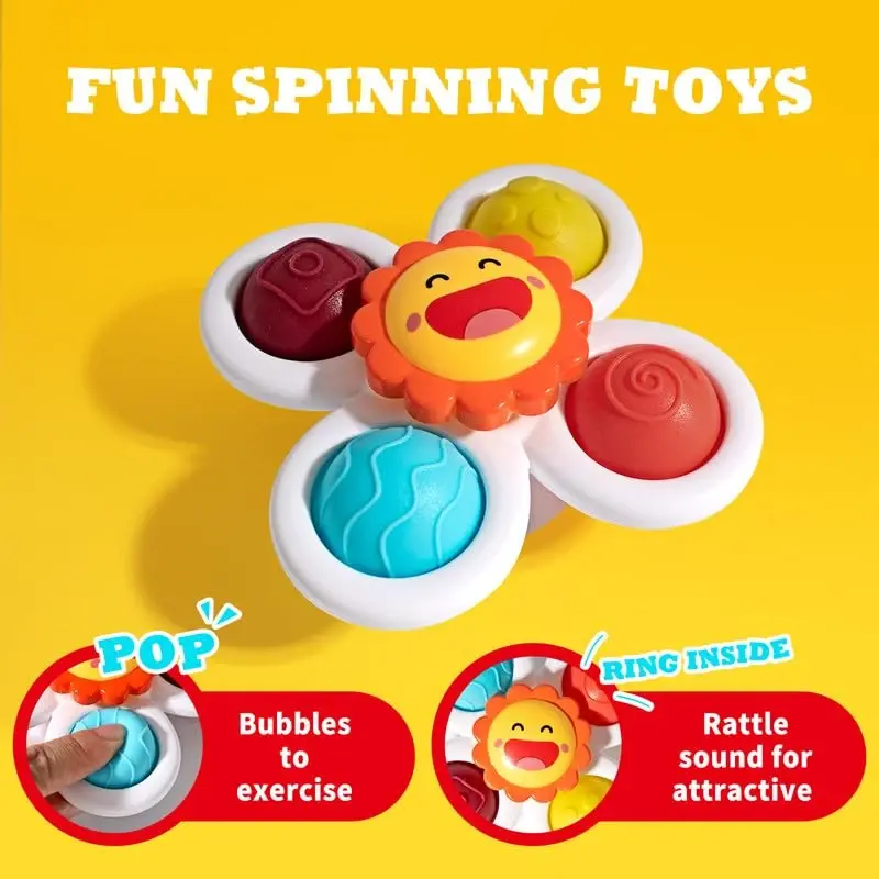 Hely Cancy Infant Bath Toys for 18 Months - No Hole Animal Bathtub Toys, Baby Bath Tub Toys - 4