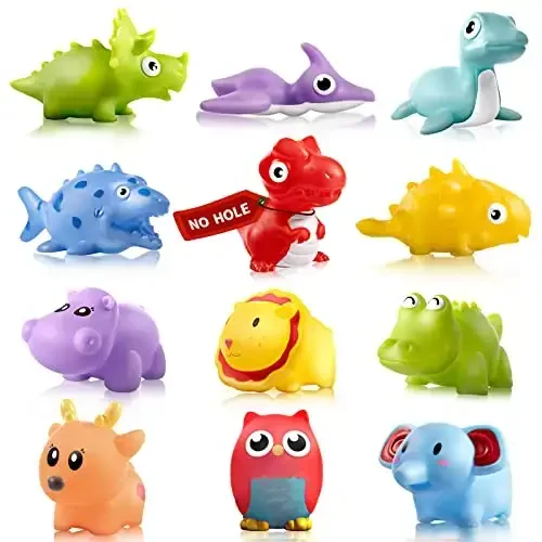 Hely Cancy Infant Bath Toys for 18 Months - No Hole Animal Bathtub Toys, Baby Bath Tub Toys - 1