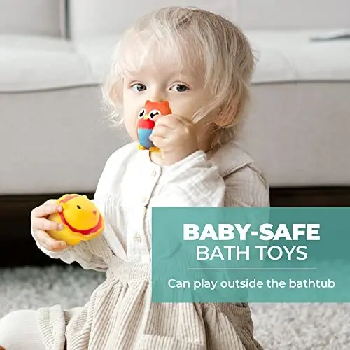 Hely Cancy Infant Bath Toys for 18 Months - No Hole Animal Bathtub Toys, Baby Bath Tub Toys - 5