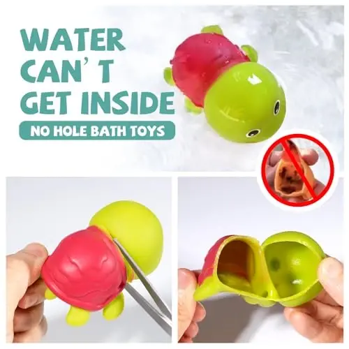 Hely Cancy Infant Bath Toys for 18 Months - No Hole Animal Bathtub Toys, Baby Bath Tub Toys - 5