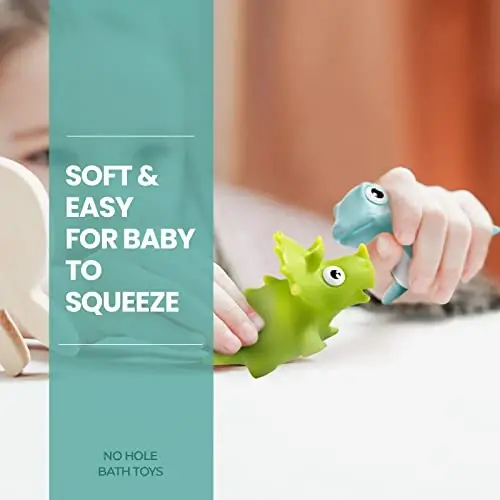 Hely Cancy Infant Bath Toys for 18 Months - No Hole Animal Bathtub Toys, Baby Bath Tub Toys - 4