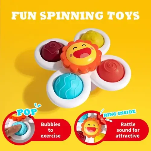 Hely Cancy Infant Bath Toys for 18 Months - No Hole Animal Bathtub Toys, Baby Bath Tub Toys - 4
