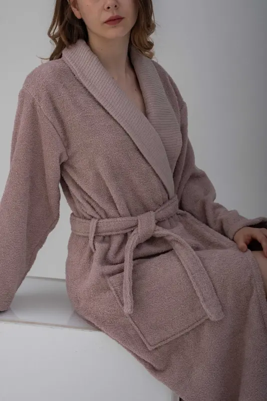Hera Ultrasoft Unisex Bathrobe | Men Women Bathrobe | Ultrasoft | Dowry-Purple - 3