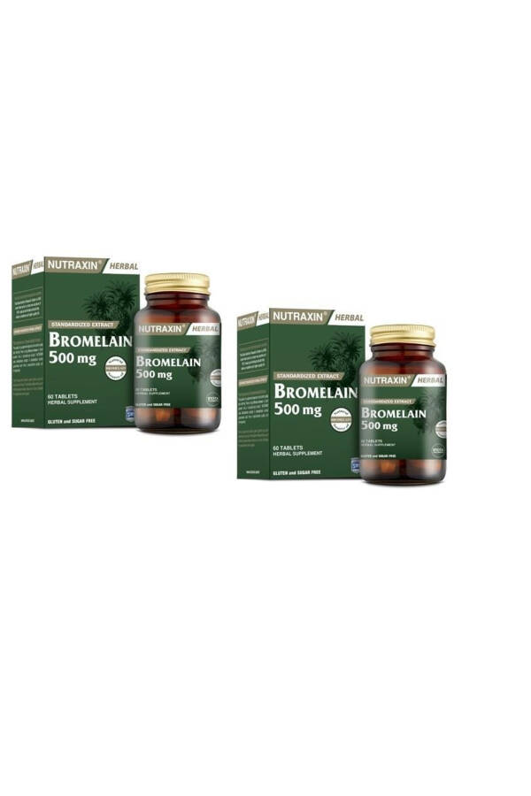 Herbal Bromelain 500 мг Ананас 60 таблеток x 2 упаковки Преимущество - 4