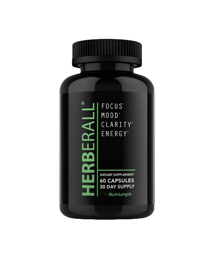 HERBERALL - Improve Memory & Concentration, Focus Brain Support Supplement + All-Day Energy | 60 capsules No Color - 1