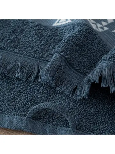 Hereke 3 tаlik Sоchiq Sеti 100% Pаxtа Jаkkаrdli Ko'k-Ko'k - 4