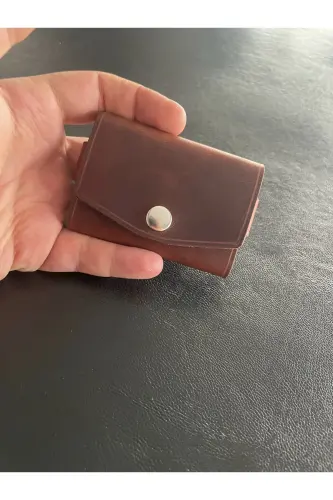 Hermes Series Handmade Genuine Leather Horizontal Card Holder-black - OVERCRAFT (1)