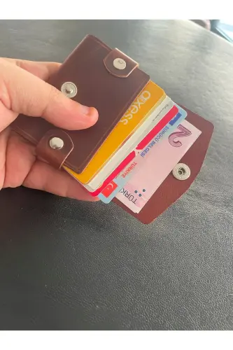 Hermes Seriyasi Qo'lda Ishlangan Haqiqiy Charmdan Gorizontal Kartalar uchun hamyon - qora - 1