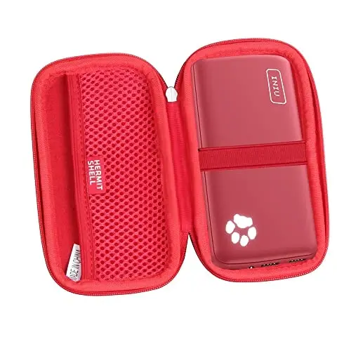 Hermitshell Hard Travel Case for INIU Portable Charger 10000mAh Power Bank [2022 Version] (Red) - HERMITSHELL