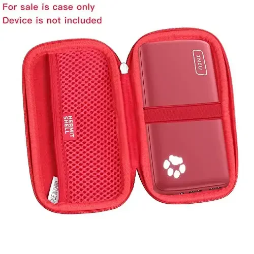 Hermitshell Hard Travel Case for INIU Portable Charger 10000mAh Power Bank [2022 Version] (Red) - 2