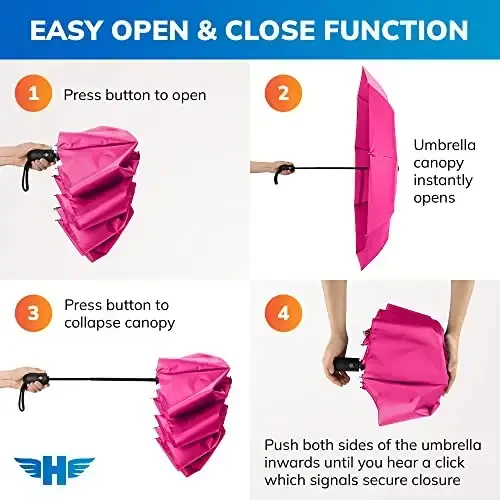 HERO Travel Umbrella – Windproof, Compact and Portable - 3