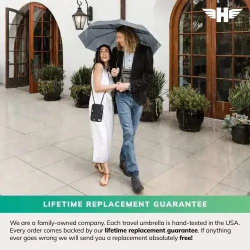 HERO Travel Umbrella – Shamolga chidamli, ixcham va ko'chma - 4