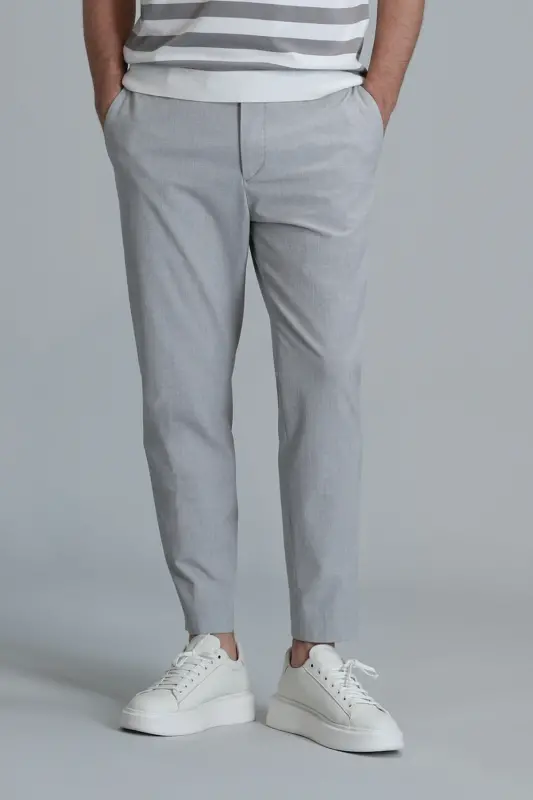 Hery Smart Erkaklar uchun Chino Shimini Slim Fit Kulrang - 2