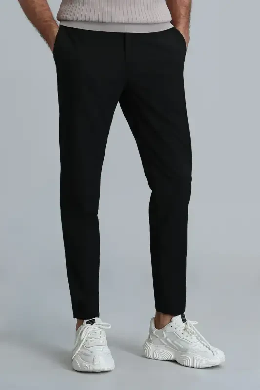 Hery Smart Erkaklar uchun Chino Shimlar Slim Fit Qora - 2