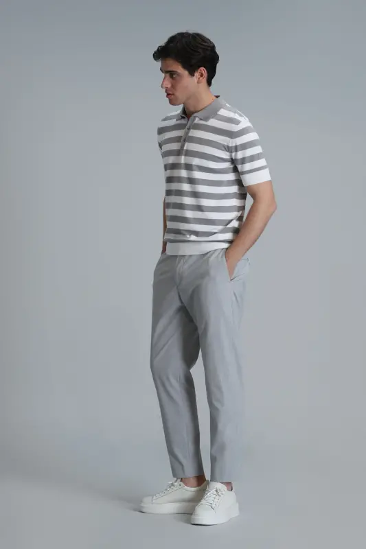 Hery Smart Erkek Chino Pantolon Slim Fit Gri-Gri - 3