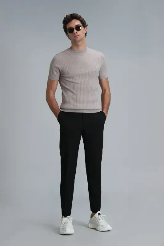 Hery Smart Erkek Chino Pantolon Slim Fit Siyah-Siyah - Lufian