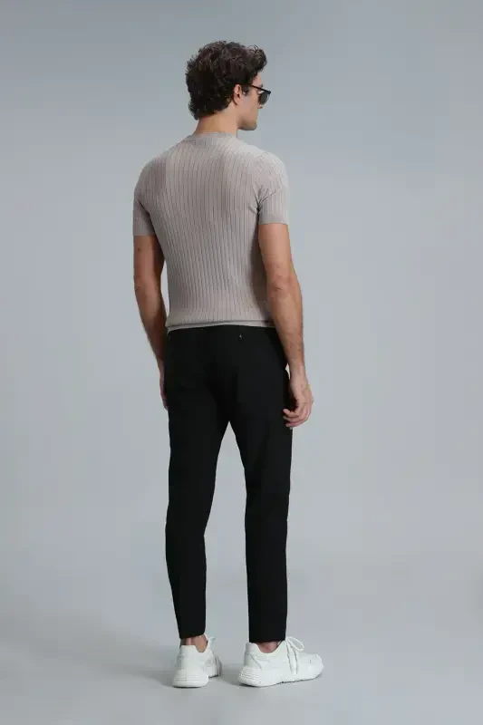 Hery Smart Erkek Chino Pantolon Slim Fit Siyah-Siyah - 6