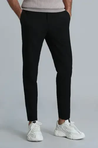Hery Smart Men's Chino Pants Slim Fit Black - Lufian (1)