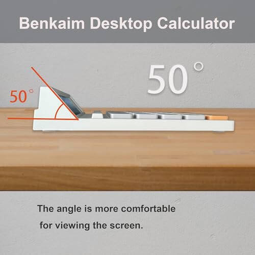 Hesap Makineleri, Benkaim Masaüstü Hesap Makinesi, Temel Standart Hesap Makinesi, Ofis, Ev ve İşletme Kullanımı İçin 12 Haneli Geniş Ekranlı Hesap Makinesi - 3