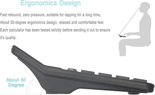 Calculators, BESTWYA 12-Digit Dual Power Handheld Desktop Calculator with Large LCD Display Big Sensitive Button (Black, Pack of 10) - 5