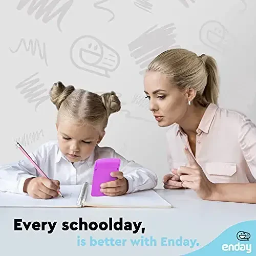 Calculator Purple, Basic Small Solar and Battery Operated, Large Display Four Function, Auto Powered Handheld Calculator School and Kids Available in Green, Red, Blue, Grey, Pink, 24 PK – by Enday - 5