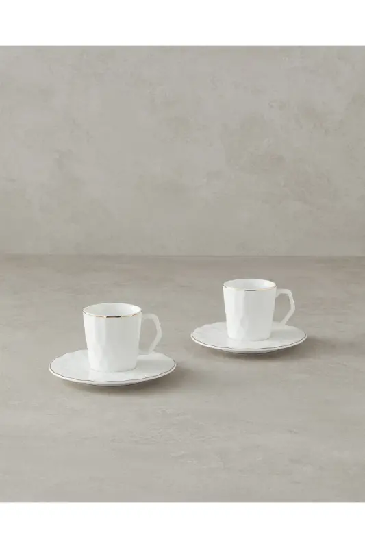 Hestia Coffee Cup Set 80 ml White (29.03.2025)-White - ENGLISH HOME