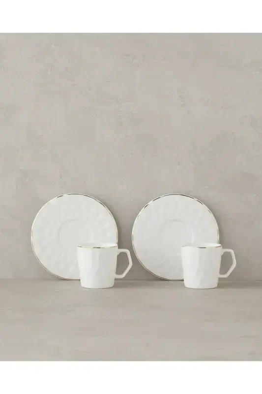 Hestia Kahve Fincan Takımı 80 ml Beyaz (29.03.2025)-Beyaz - 2