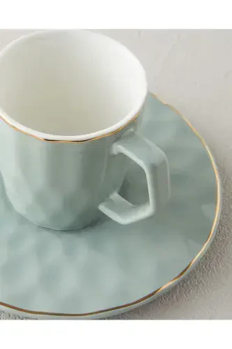 Hestia New Bone China 4 Предмета Кофейный Набор на 2 Персоны Зеленый-Зеленый - 4