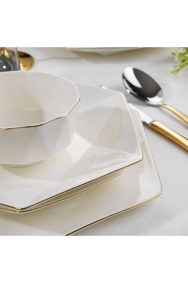 Hexa Dinner Set 56 Pieces Gold - 4