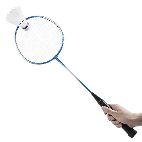 Hey! Play! Badminton Set Complete Outdoor Yard Game with 4 Racquets, Net with Poles, 3 Shuttlecocks and Carrying Case for Kids and Adults, Multi-Player - 5