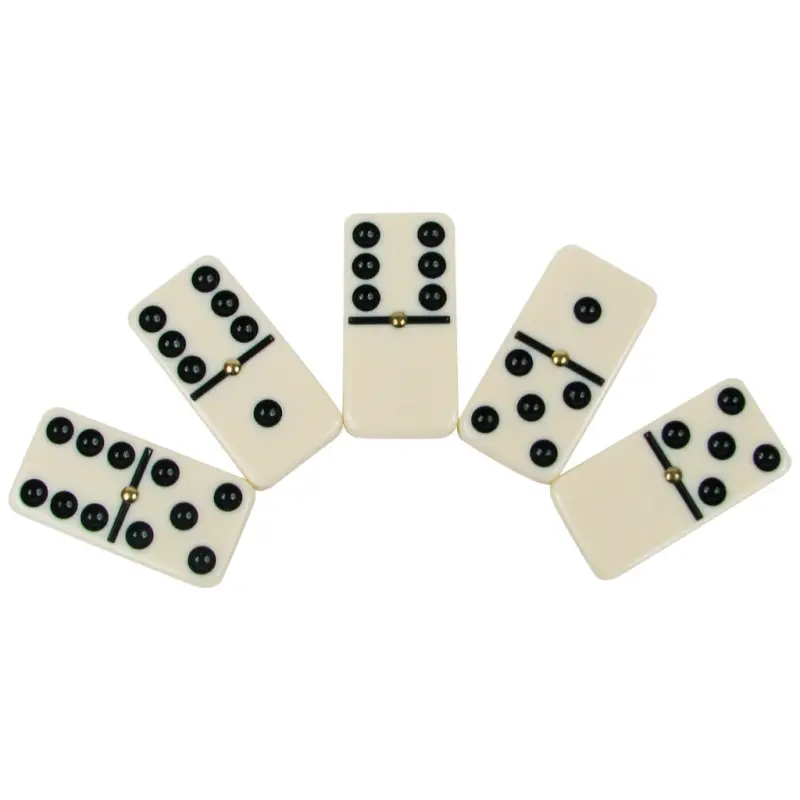 Hey! Play! tomonidan yog'och qutidagi Double Six Dominoes (28 ta to'plam) - 2