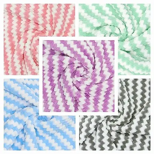 HFGBLG Microfiber Cleaning Cloth, 10 Pack Microfiber Rags,12”x12”,Mix Color | Lint Free Dish Cleaning Cloths, Fast Drying Dish Rags For Cleaning, Absorbent Washcloths - 4