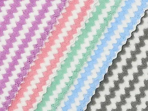 HFGBLG Microfiber Cleaning Cloth, 10 Pack Microfiber Rags,12”x12”,Mix Color | Lint Free Dish Cleaning Cloths, Fast Drying Dish Rags For Cleaning, Absorbent Washcloths - 5